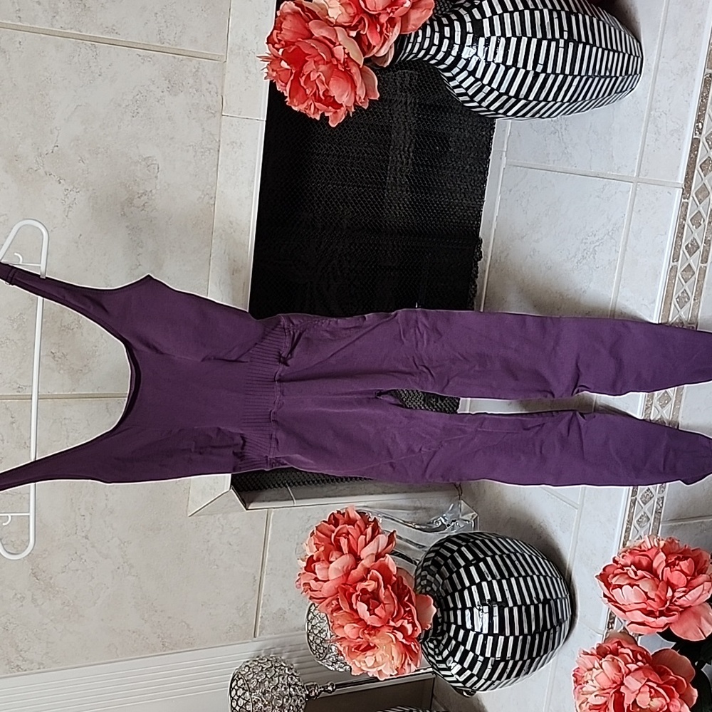 💜 FREE PEOPLE Good Karma Onesie in Eggplant 💜